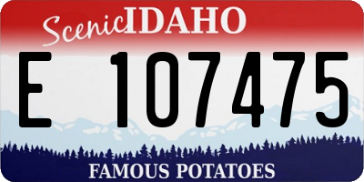 ID license plate E107475