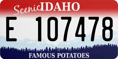 ID license plate E107478