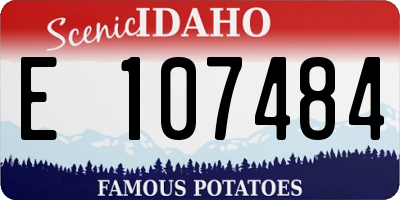 ID license plate E107484