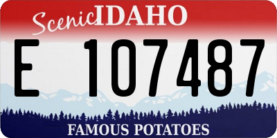 ID license plate E107487