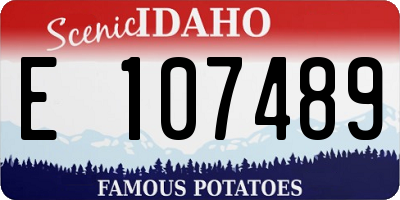 ID license plate E107489