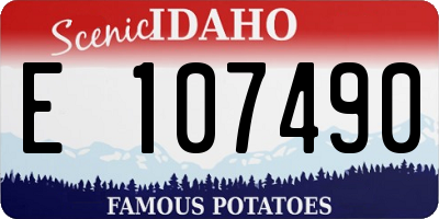 ID license plate E107490