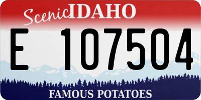 ID license plate E107504