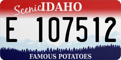 ID license plate E107512