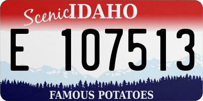 ID license plate E107513