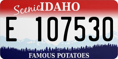 ID license plate E107530