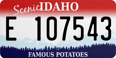 ID license plate E107543