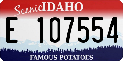 ID license plate E107554