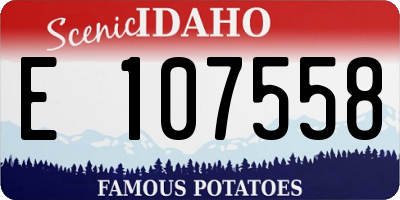 ID license plate E107558