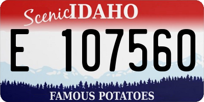 ID license plate E107560