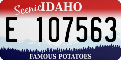 ID license plate E107563
