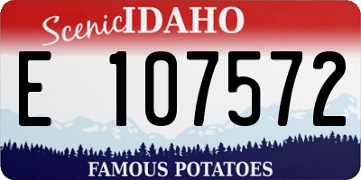 ID license plate E107572