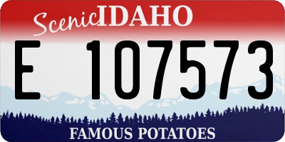 ID license plate E107573