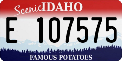 ID license plate E107575