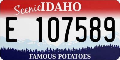 ID license plate E107589