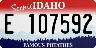 ID license plate E107592