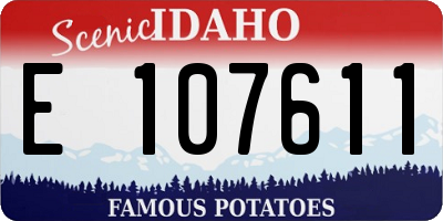 ID license plate E107611