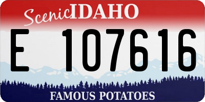 ID license plate E107616