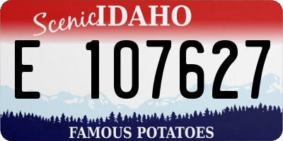 ID license plate E107627