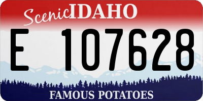 ID license plate E107628
