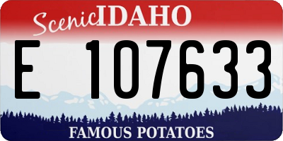 ID license plate E107633