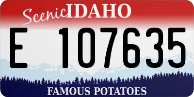 ID license plate E107635