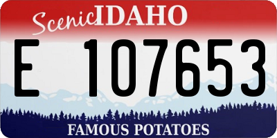 ID license plate E107653