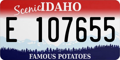 ID license plate E107655