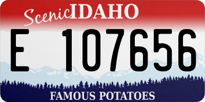 ID license plate E107656