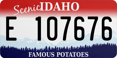 ID license plate E107676