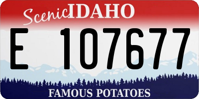ID license plate E107677