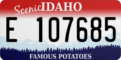 ID license plate E107685