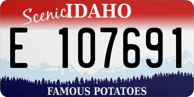 ID license plate E107691