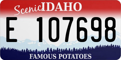 ID license plate E107698