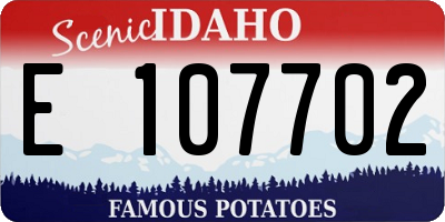 ID license plate E107702