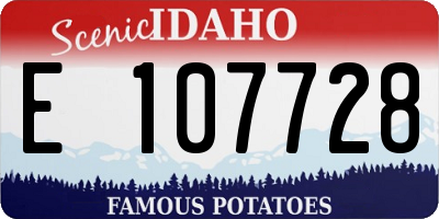 ID license plate E107728