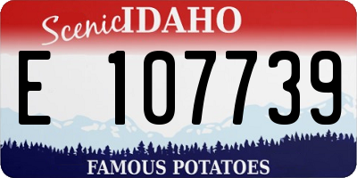ID license plate E107739