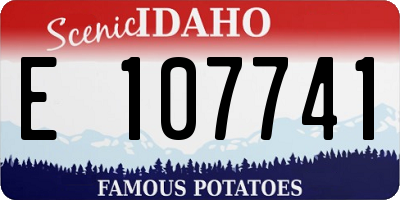 ID license plate E107741