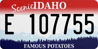 ID license plate E107755