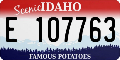ID license plate E107763