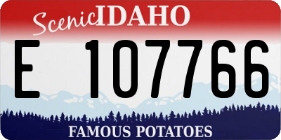 ID license plate E107766