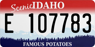 ID license plate E107783