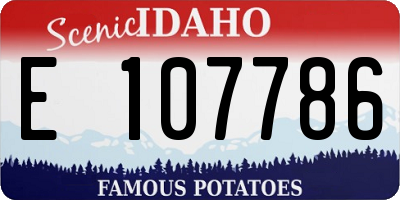 ID license plate E107786