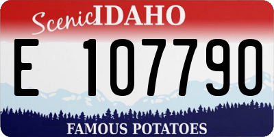 ID license plate E107790
