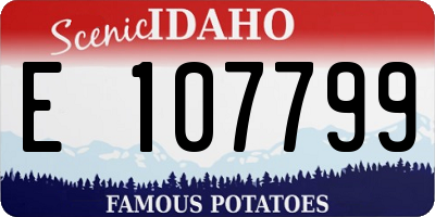 ID license plate E107799