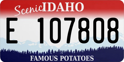 ID license plate E107808