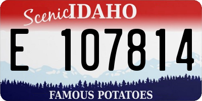 ID license plate E107814