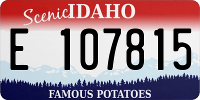 ID license plate E107815