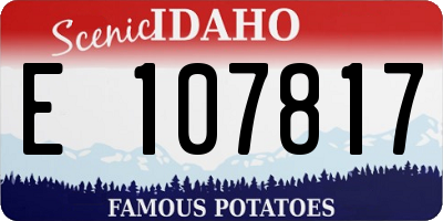 ID license plate E107817
