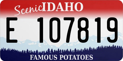 ID license plate E107819